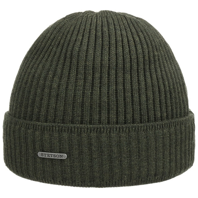 Stetson Beanie Parkman Merino Wool Olive