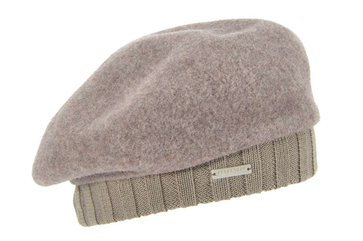 Seeberger Boiled Wool Beret Nutria