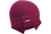Seeberger Beanie With Bow Burgundy Red