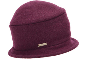 Seeberger Boiled wool Cloche - Burgundy Red