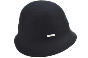 Seeberger Woolfelt Cloche Black