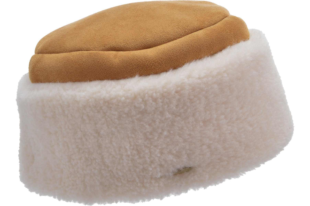 Seeberger Fake Fure Toque Camel/Off White