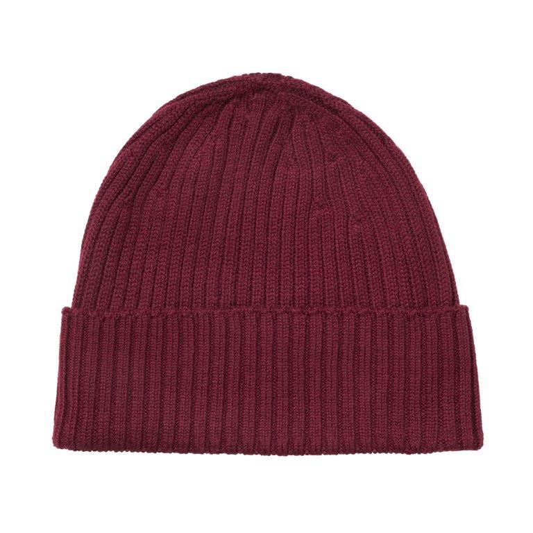 Beanie Merino Wool Burgundy