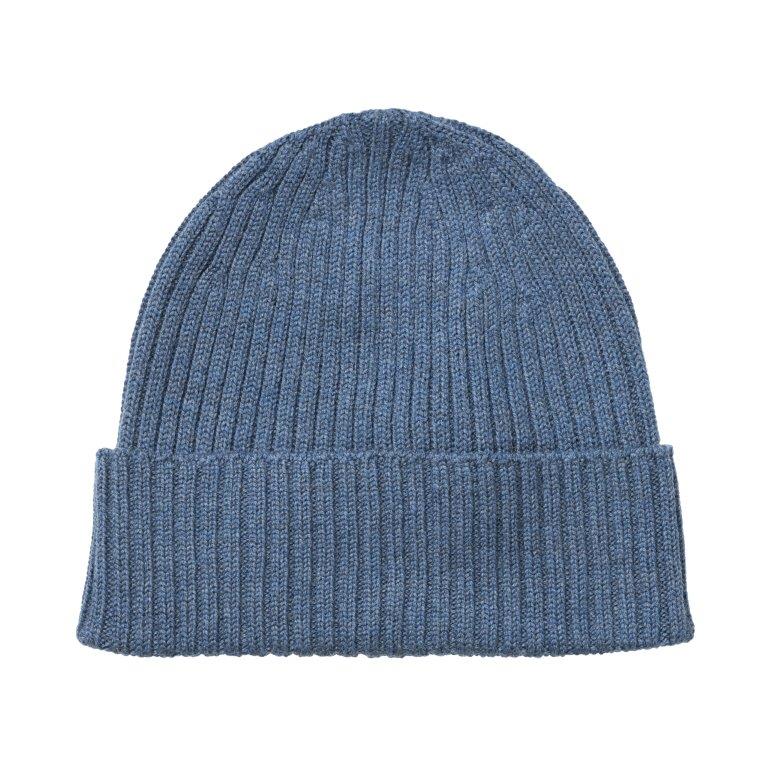 Beanie Merino Wool Steel Blue