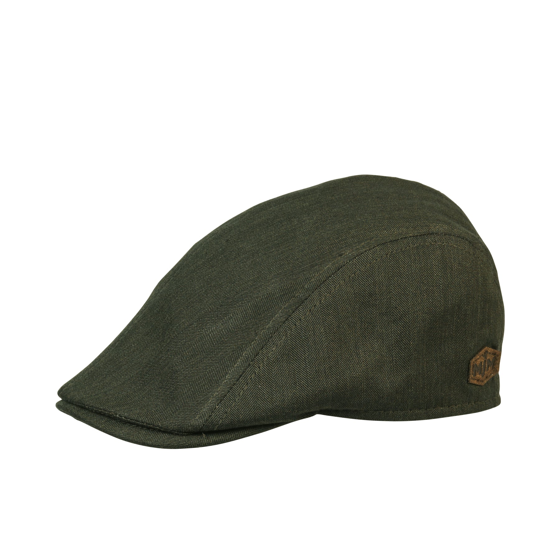 MJM Daffy Linen/Cotton Mix Green Herringbone
