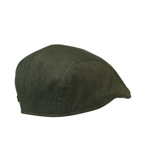 MJM Daffy Linen/Cotton Mix Green Herringbone