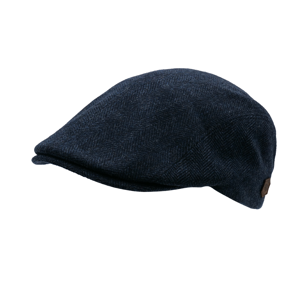 MJM Daffy Virgin Wool/Cashmere Navy Herringbone