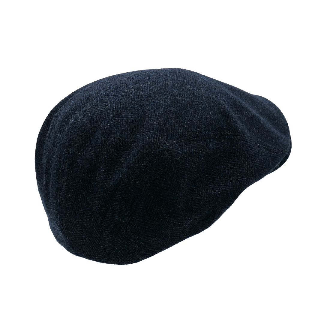 MJM Daffy Virgin Wool/Cashmere Navy Herringbone