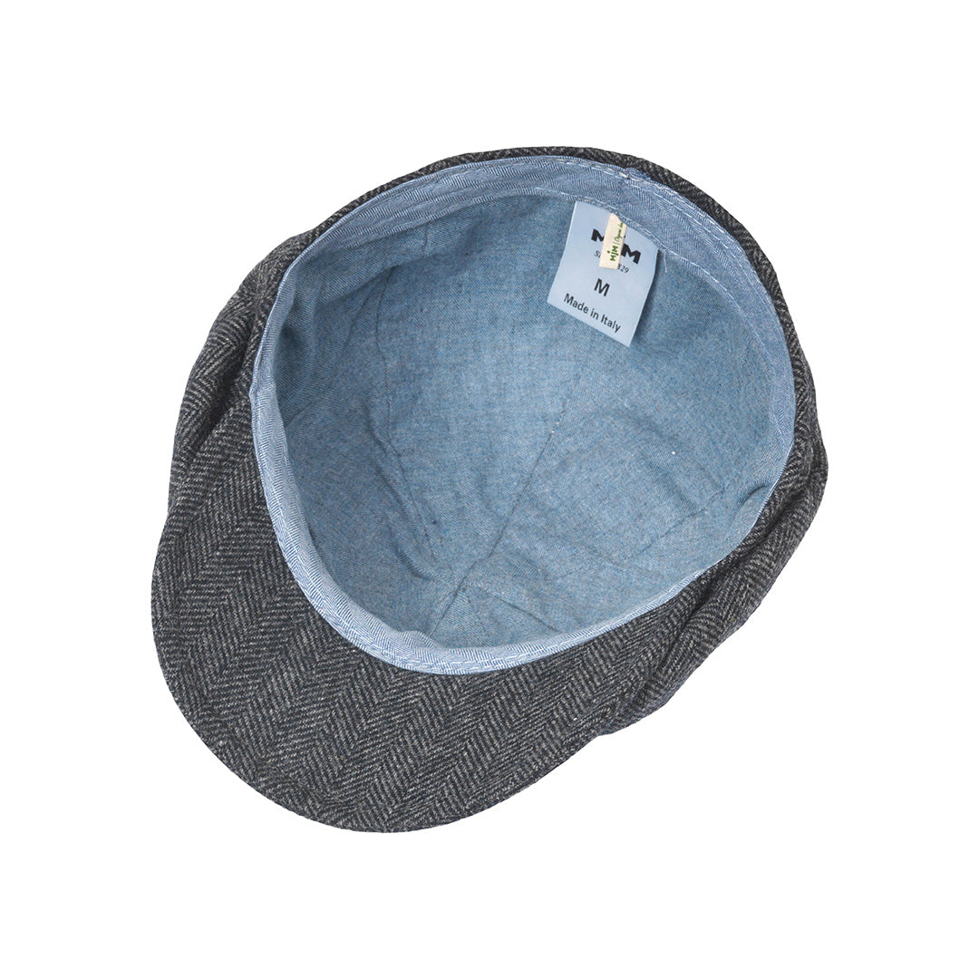 MJM Picasso Virgin Wool Cashmere Mix Anthracite Herringbone