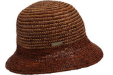 Seeberger Raffia Cloche Brown/Sand