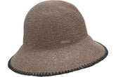 Seeberger Fine Paper Crochet Chloche Taupe/Black