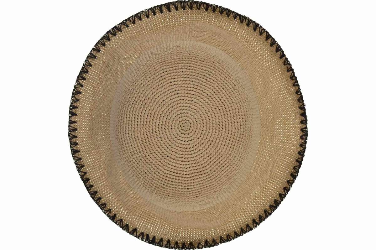 Seeberger Fine Paper Crochet Chloche Linen/Black