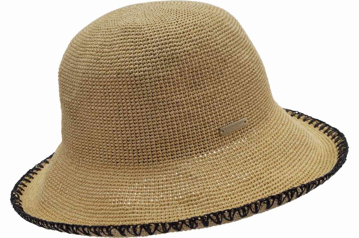 Seeberger Fine Paper Crochet Chloche Linen/Black