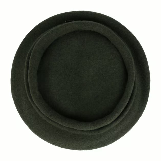 Milled Wool Beret Olive