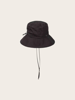Loevenich Lined Rain Hat With Chin Strap Black