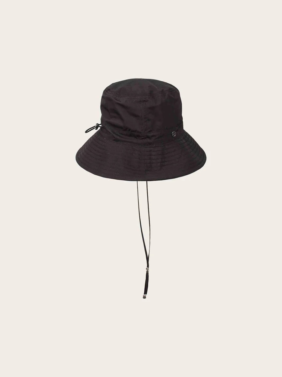 Loevenich Lined Rain Hat With Chin Strap Black