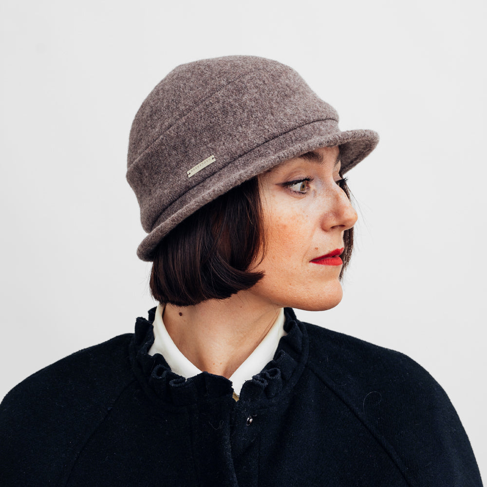 Seeberger Boiled wool Cloche - Nutria