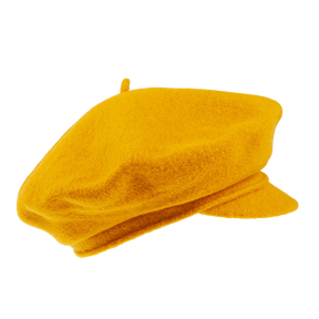 Hattehylde Fanky Baret Cap - Sennep