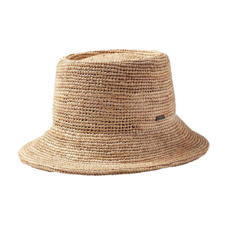 Brixton Ellee Straw Bucket Hat Tan