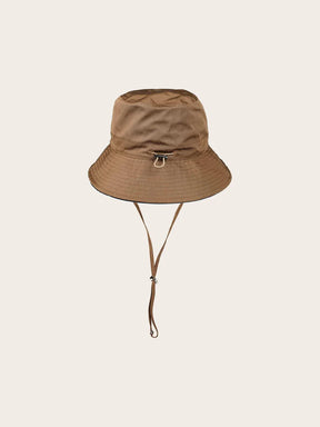 Loevenich Lined Rain Hat With Chin Strap Camel
