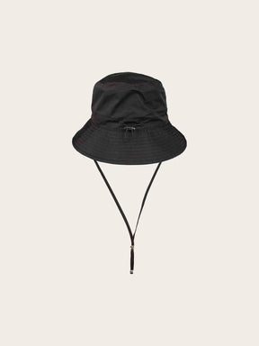 Loevenich Lined Rain Hat With Chin Strap Black