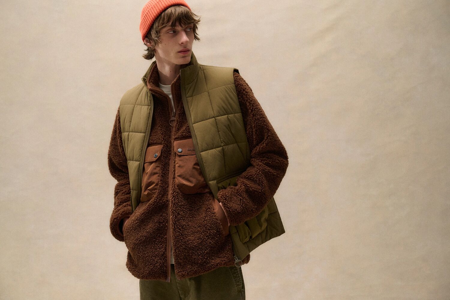 Barbour Mosely Beanie Orange