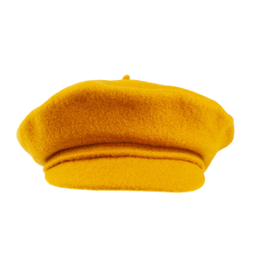 Hattehylde Fanky Baret Cap - Sennep