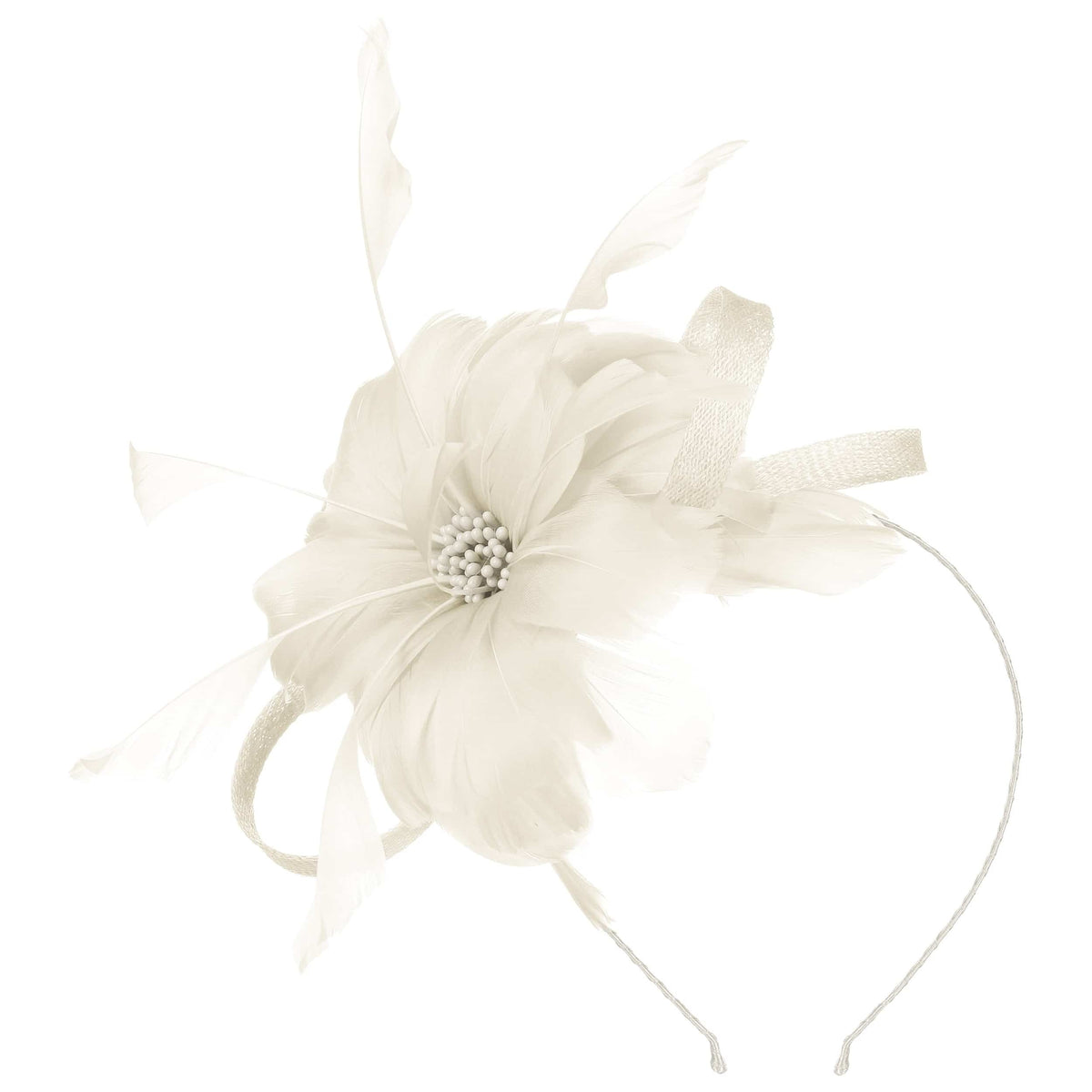 Mc Burn Fascinator Flower White