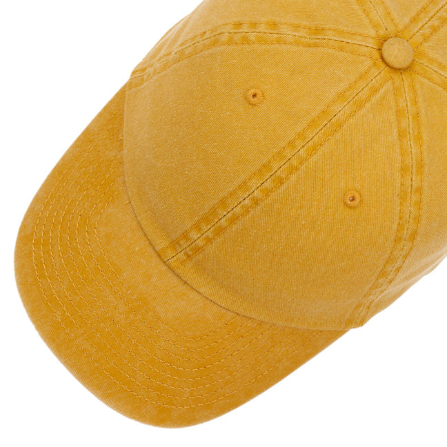 Baseball Cap Washed Cotton Mustard Yellow