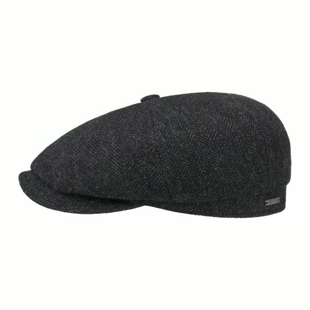 Stetson Hatteras Wool Herringbone Black/Grey