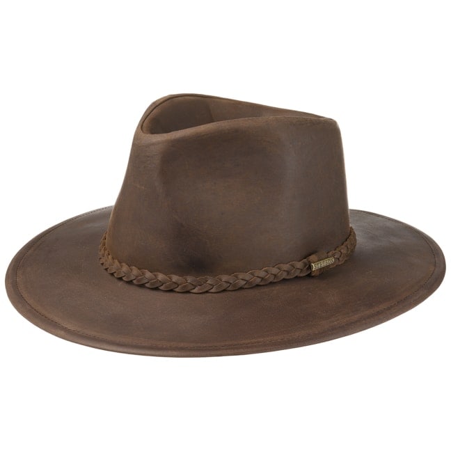 Stetson Western Buffalo Leather Brown