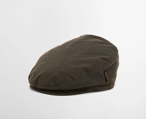 Barbour Cheviot Wax Flat Cap Olive