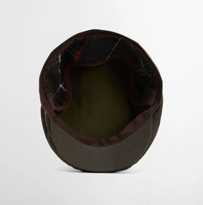 Barbour Cheviot Wax Flat Cap Olive
