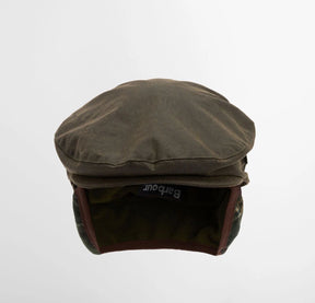 Barbour Cheviot Wax Flat Cap Olive