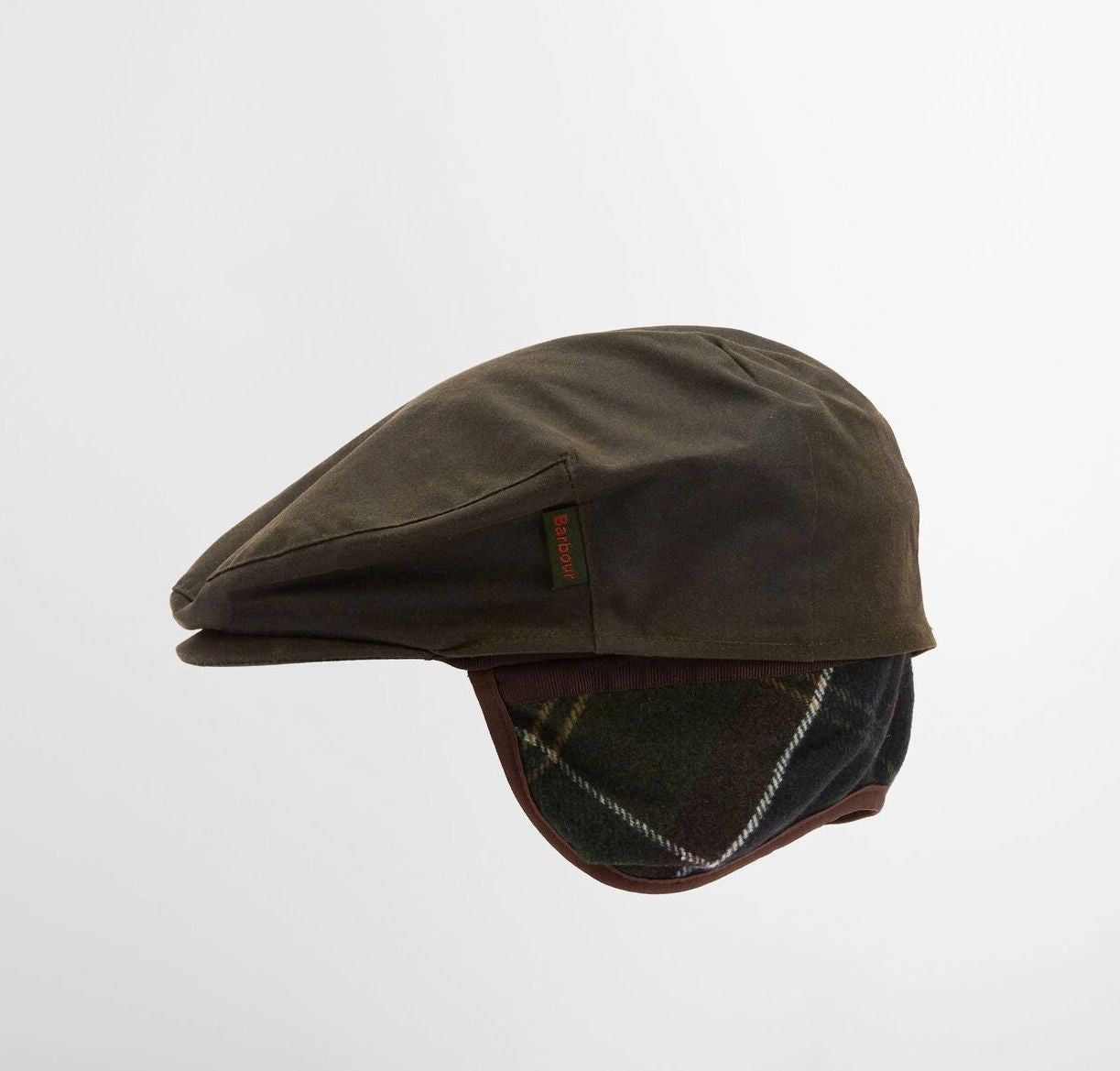 Barbour Cheviot Wax Flat Cap Olive
