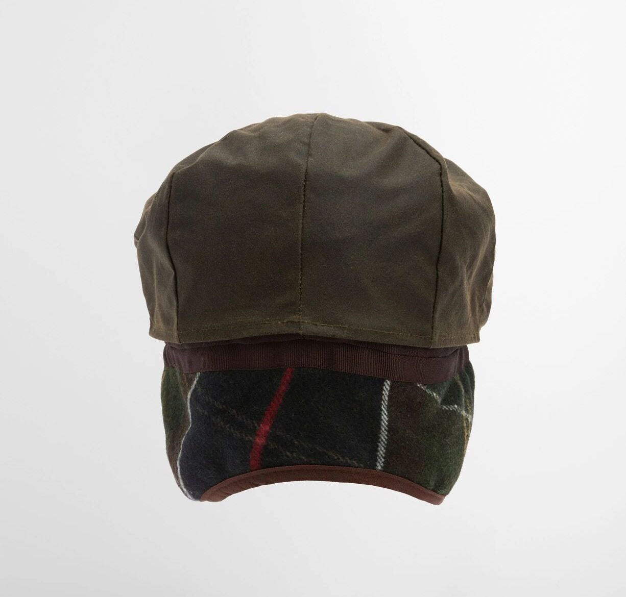 Barbour Cheviot Wax Flat Cap Olive