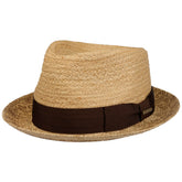 Stetson Printed Brim Player Raffia Hat
