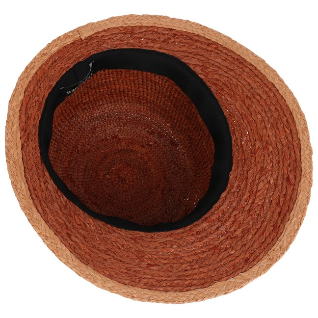 Seeberger Raffia Crochet Cap Brown