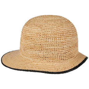 Seeberger Raffia Crochet Cap Natural
