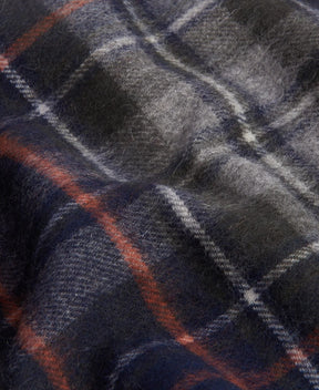 Barbour New Check Tartan Scarf Navy/Dark Ginger