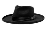 Brixton Victoria Felt Fedora Black Satin