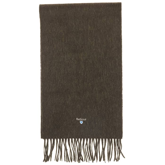 Barbour Plain Lambswool Plain Scarf Olive