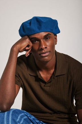 Laulhère Plumes Beret Royal Blue