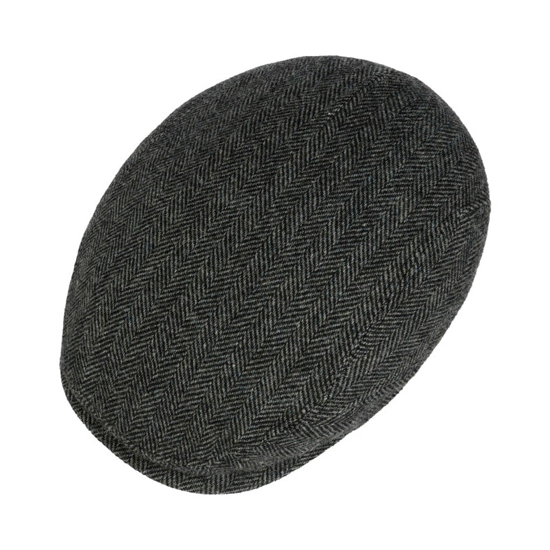 Stetson Driver Cap Wool Herringbone Blue Gray