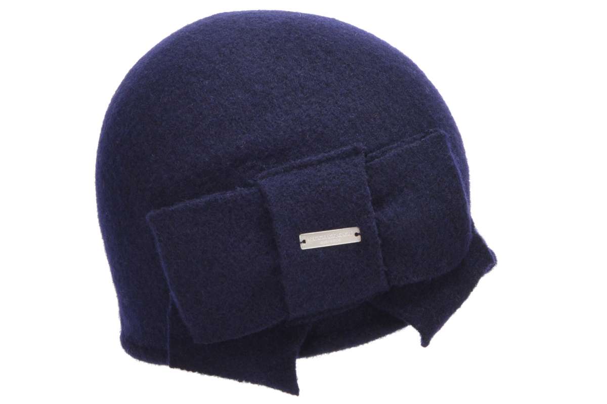 Seeberger Beanie With Bow - Marine Blue
