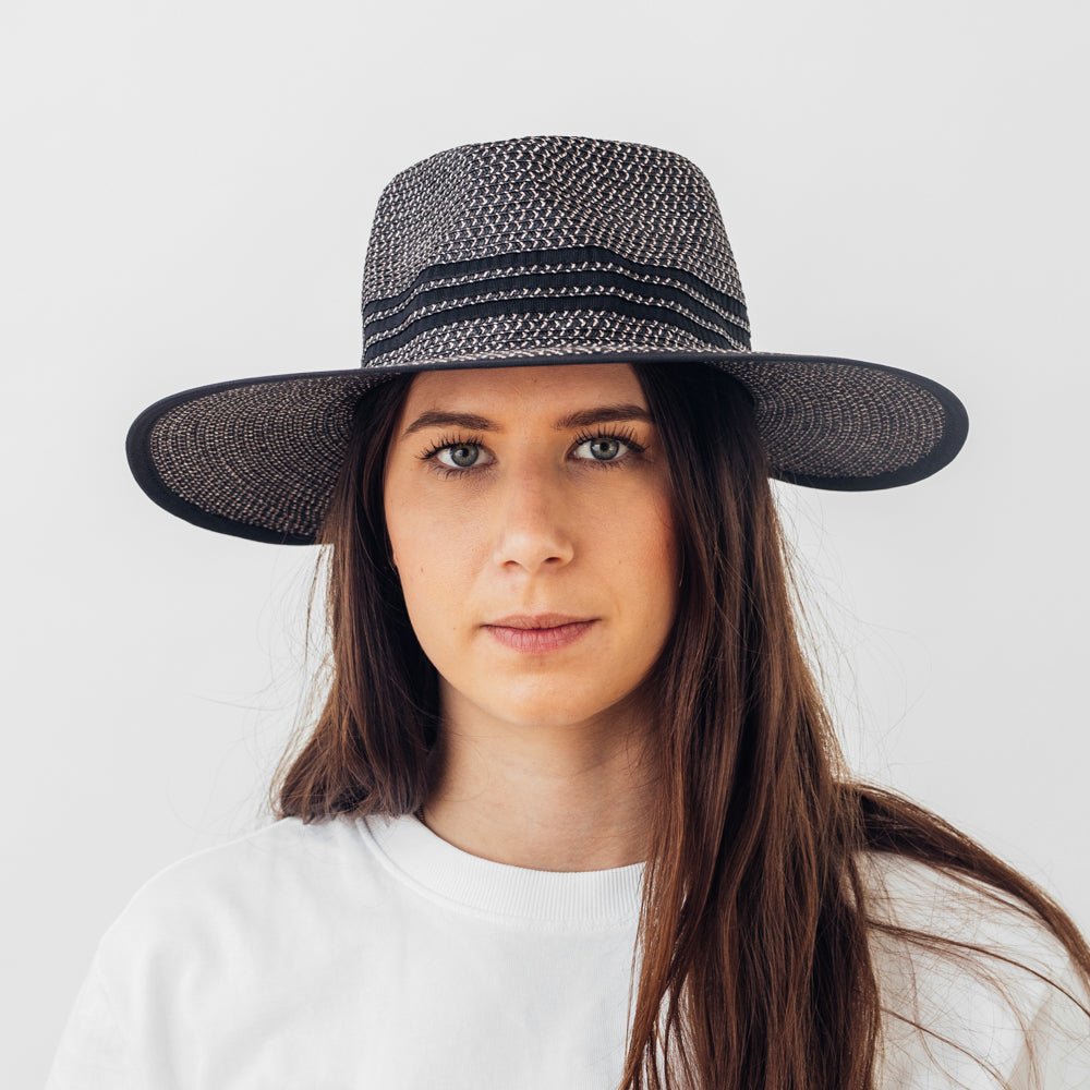 Seeberger Women Cap Paper Hat Black