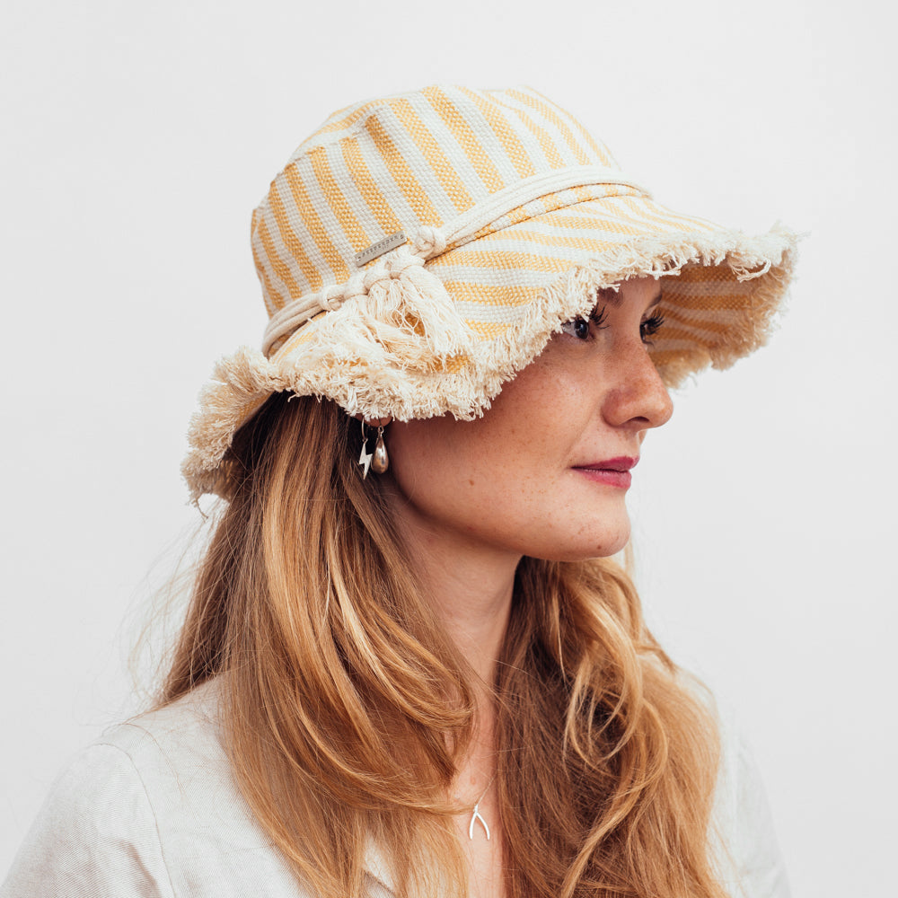 Seeberger Cotton Hat Linen/Honey