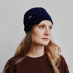 Seeberger Beanie With Bow - Marine Blue