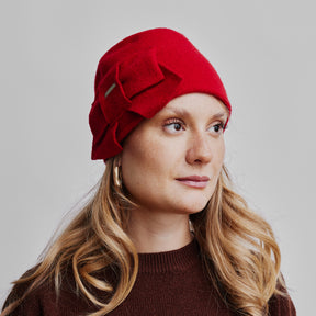 Seeberger Beanie With Bow - Flame Red