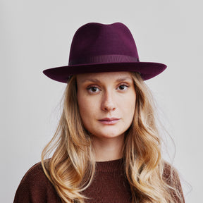 Stetson Penn Fedora Furfelt Burgundy